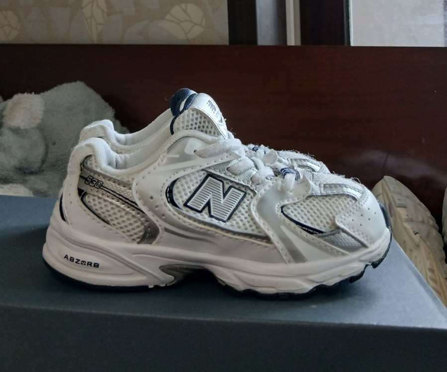 뉴발란스키즈530 화이트스틸 160운동화 거의새거--2