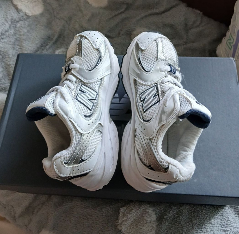 뉴발란스키즈530 화이트스틸 160운동화 거의새거--4