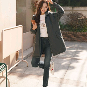 후드 누빔 점퍼