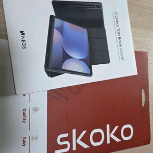 [미개봉]갤럭시 탭 S10+ 북커버 케이스, 스코코 지문방지 보호필름 일괄판매합니다 이미지