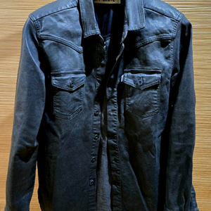 오프화이트 코팅 데님 셔츠 자켓 오버핏 M. 릭오웬스,베트멍,준지,발렌시아가