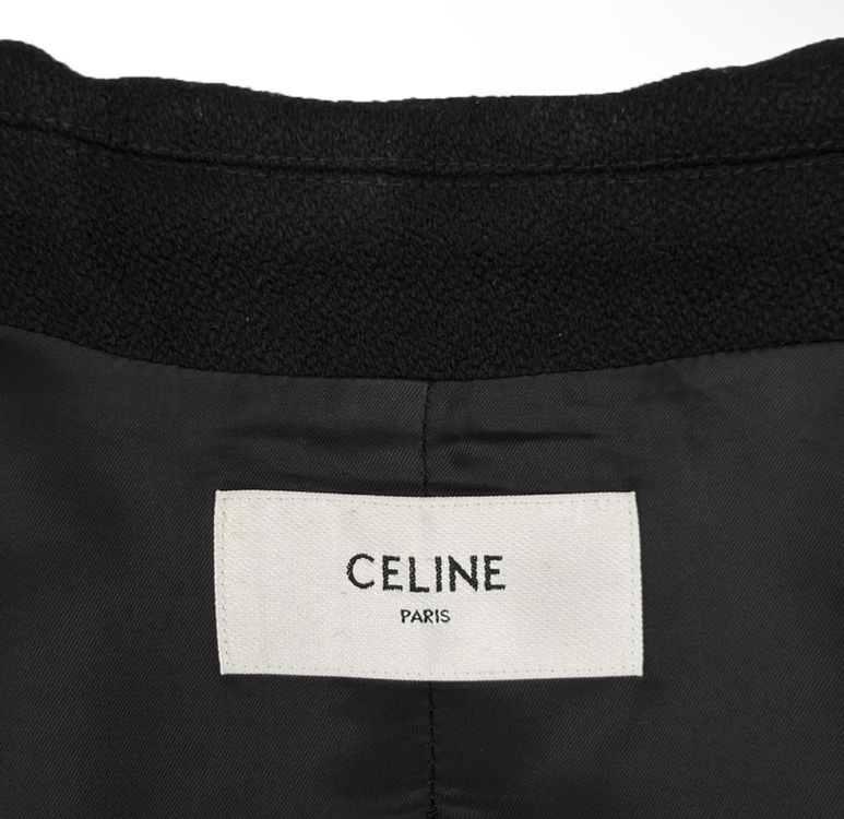 [46] 셀린느 울 레더 웨스턴 테디 바시티 자켓 블랙 이미지