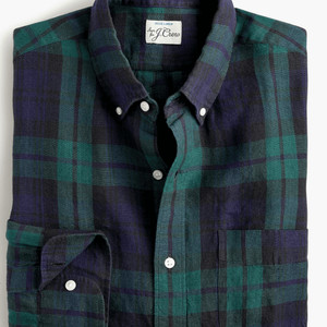 제이크루 Baird McNutt 린넨 셔츠 / 블랙와치 / L