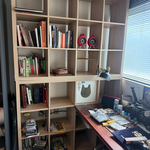 [이케아 정품] 칼락스(KALLAX) 3x4 선반장 - 화이트스테인 참나무무늬 (상태최상) 이미지