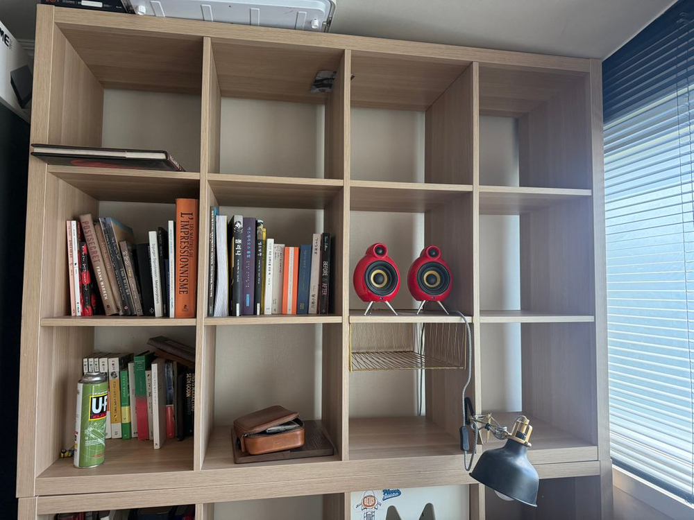 [이케아 정품] 칼락스(KALLAX) 3x4 선반장 - 화이트스테인 참나무무늬 (상태최상) 이미지