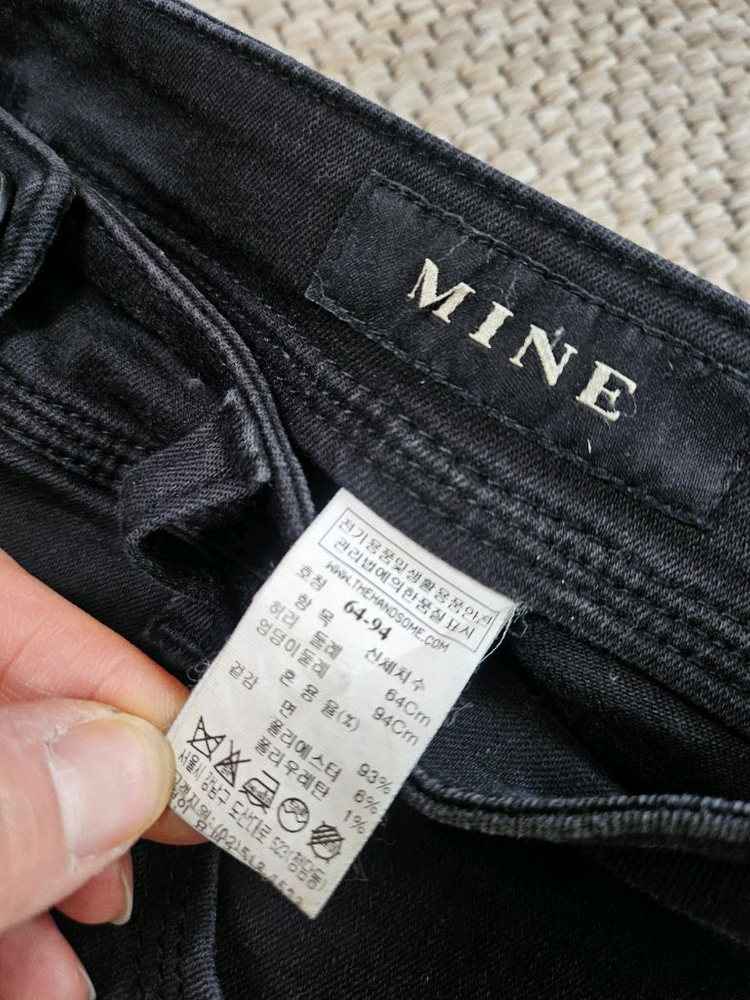 MINE 블랙 부츠컷 데님 64 55사이즈--9