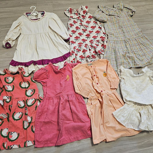 여아 원피스 7벌 세트 이미지