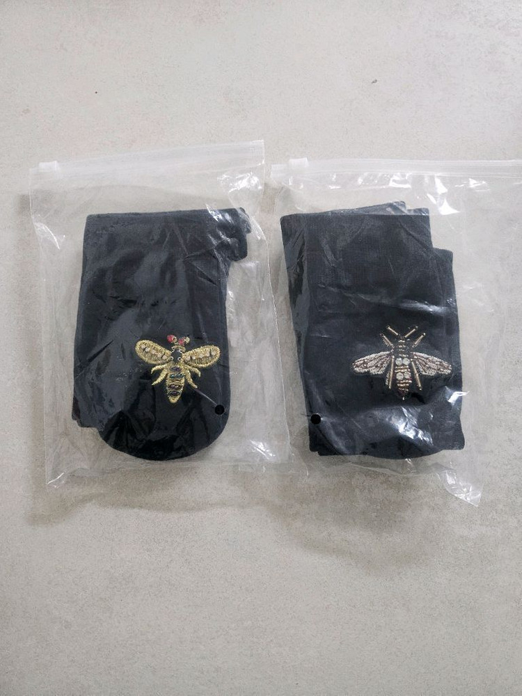 큐빅꿀벌와펜장식 중목~ 니삭스양말 새상품 이미지