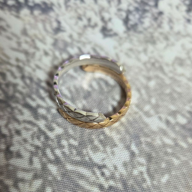 샤넬 코코크러쉬 유앤미 58호 두줄 다이아 베이지골드+화이트골드--2