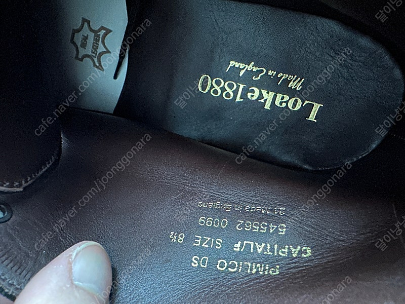 로크 핌리코 다크브라운 스웨이드 처카부츠 uk8.5 새제품 이미지