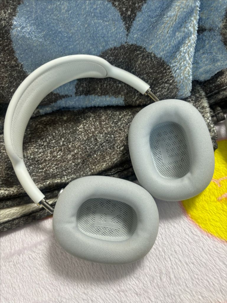 애플 에어팟 맥스 실버+니트 커버--3