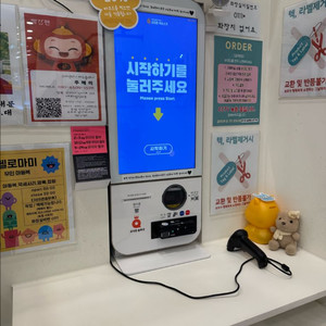 최상급 오더퀸 키오스크+라벨프린터기