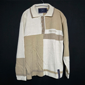 로맨틱크라운 콘트라스트 니트 폴로 베이지(S사이즈) 이미지