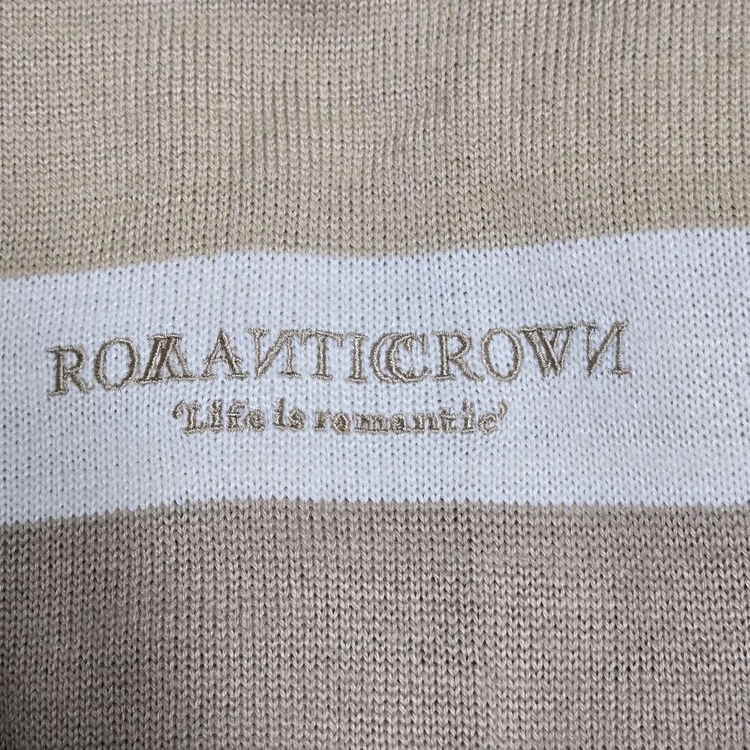 로맨틱크라운 콘트라스트 니트 폴로 베이지(S사이즈) 이미지