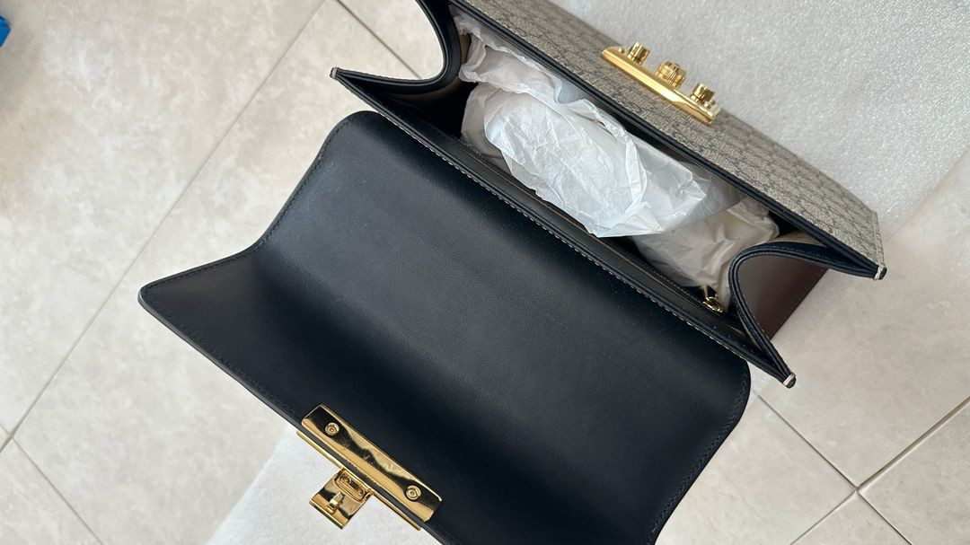 구찌 GG 수프림 패드락 탑핸들 토트 숄더백 453188 이미지