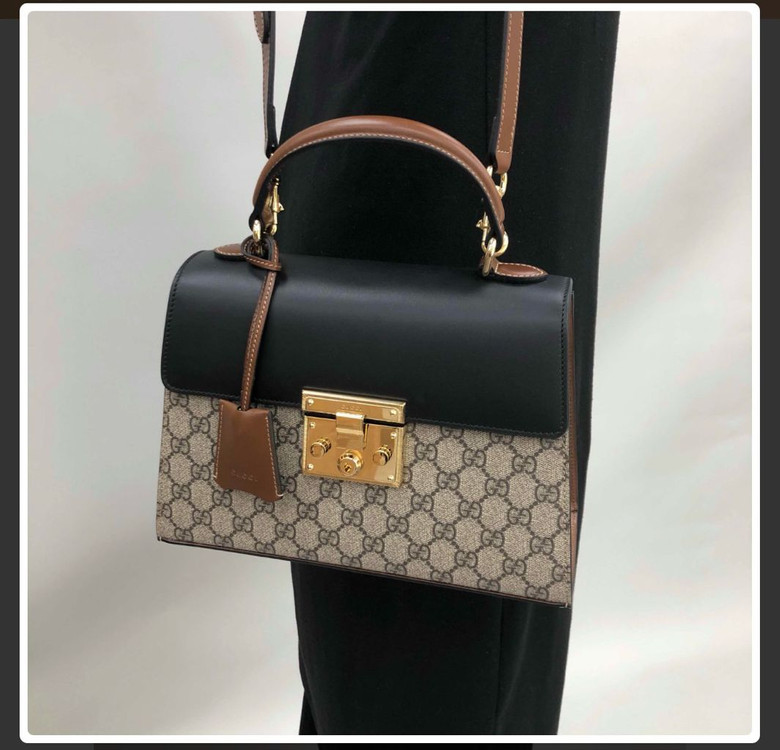 구찌 GG 수프림 패드락 탑핸들 토트 숄더백 453188 이미지