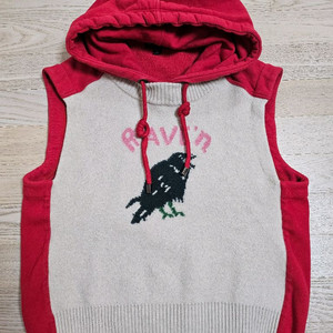 버버리 후드 니트 조끼 55사이즈