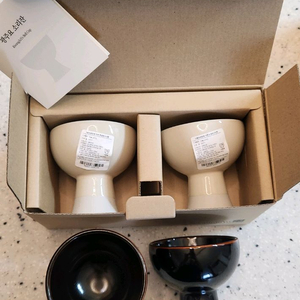 광주요 소리잔 4개일괄 택포 이미지