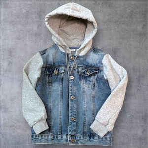 수입 데님 후드 청자켓 후드티 봄 점퍼 120~130 사이즈 정도 이미지