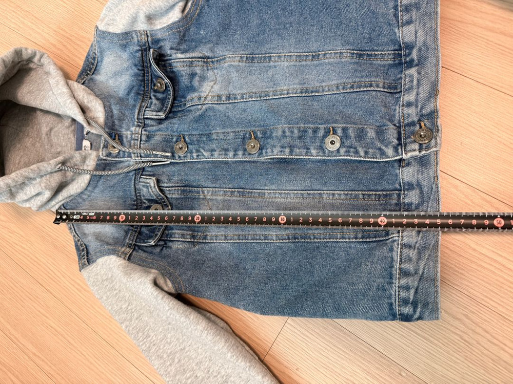 수입 데님 후드 청자켓 후드티 봄 점퍼 120~130 사이즈 정도 이미지