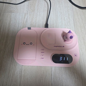 메이플스토리 4in1 고속 무선충전기 핑크빈
