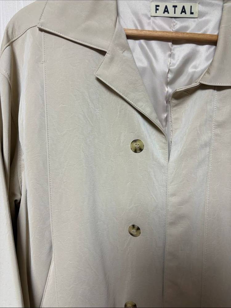 스웨이드 레더 아이보리 자켓 이미지