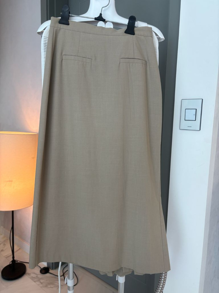 레이어드 리본 셔츠, 랩스타일 플리츠 스커트--9