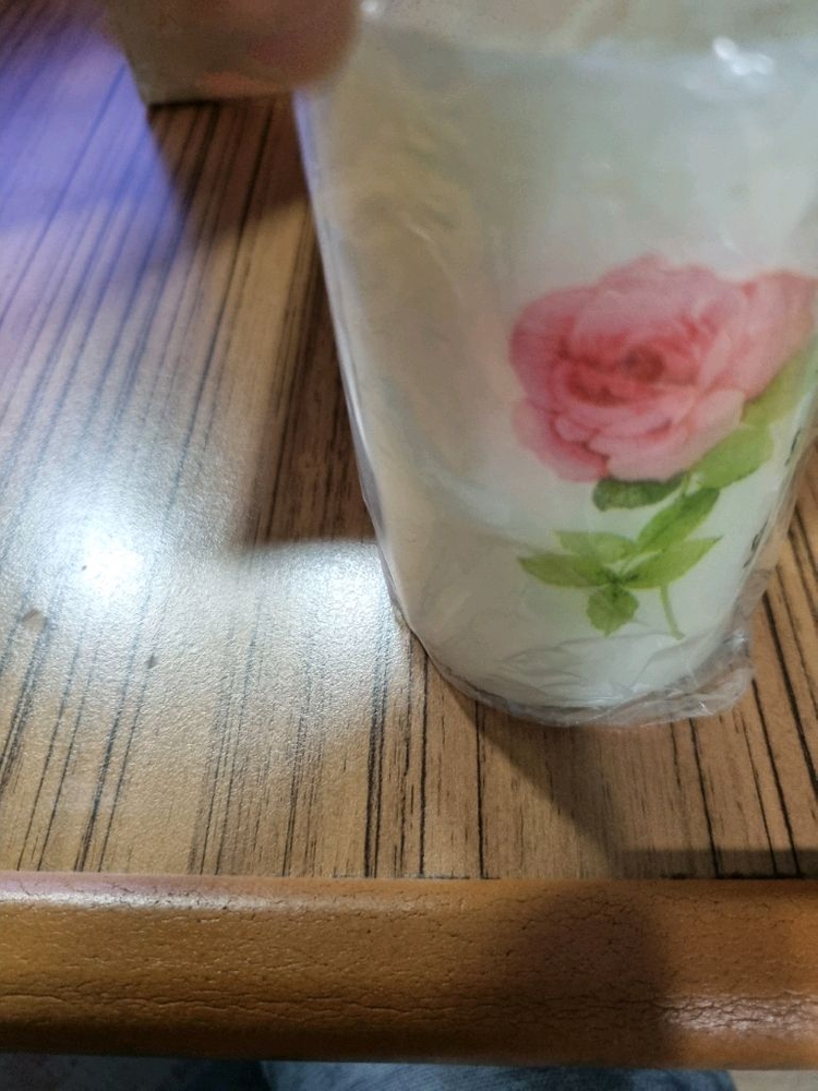 ㅣ캘리그라피 꽃 그림 양초 1개--1