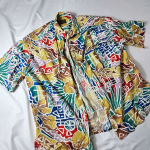 펜디 정품 00s 빈티지 하와이안 반팔셔츠 XL