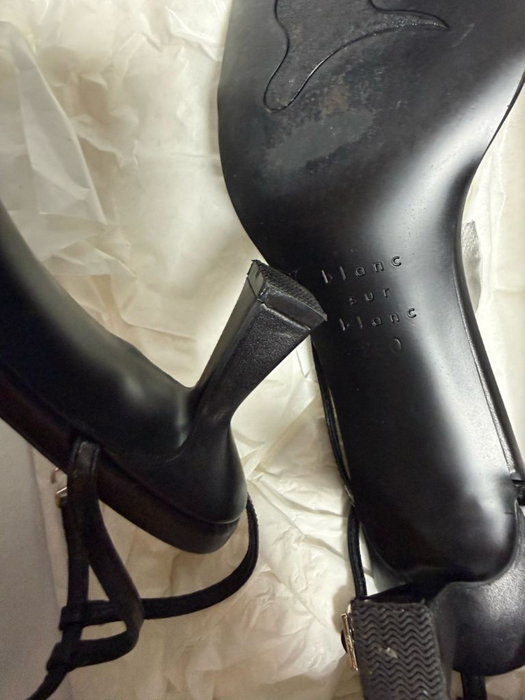 블랑수블랑 Didie Sandals Leather Black 250--7