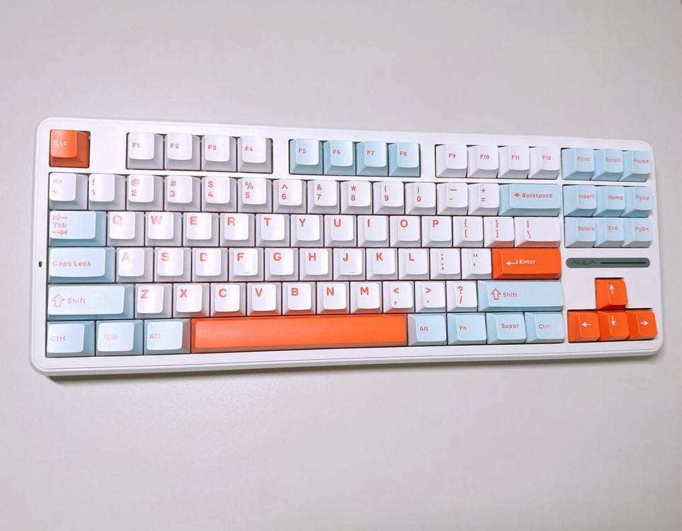 AULA F87 Pro 독거미 키보드 황축--1