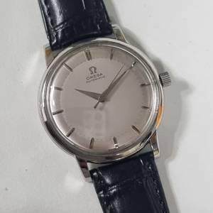 OMEGA 정품 오메가 실버다이얼 원형 자동36mm