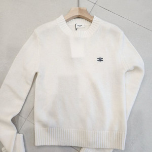 셀린느 트리오페 화이트 니트