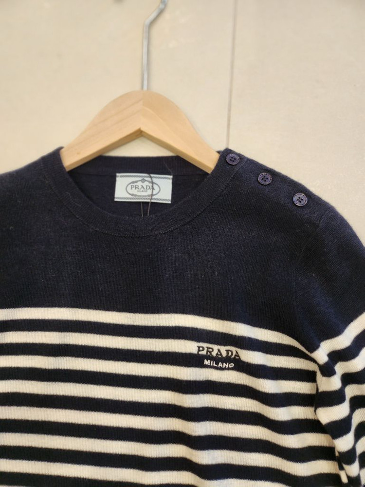 프라다 스트라이프 니트--3