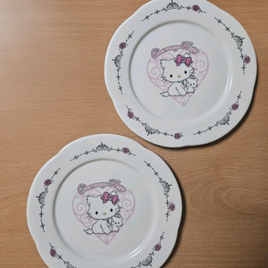 챠미키티 접시 헬로키티 차미키티