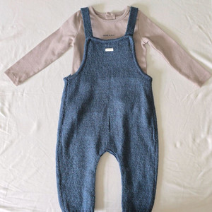 밍크뮤 멜빵 상하복 90사이즈 아기옷