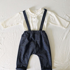 밍크뮤 멜빵 상하복 85 사이즈 아기옷 1회착용