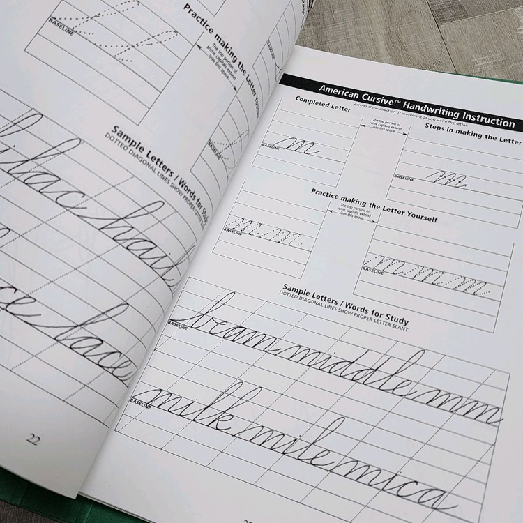 영문 캘리그라피 아메리칸 커시브 교재 이미지