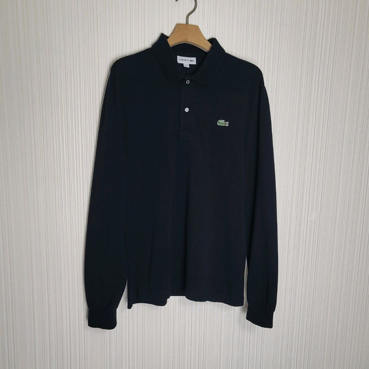 95_라코스테 긴팔 피케셔츠 프렌치레귤러핏 블랙--1