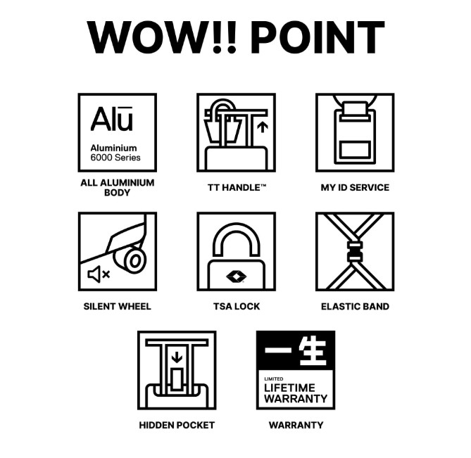 [로우로우] R 트렁크 알루미늄 캐리어 ep.2 (20인치/40리터/스텔스블랙)--6