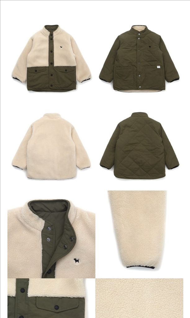 블루독 리버시블 퍼 점퍼 165 새상품--4