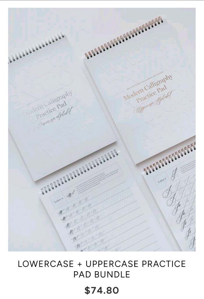 영문 모던 캘리그라피 교재 이미지