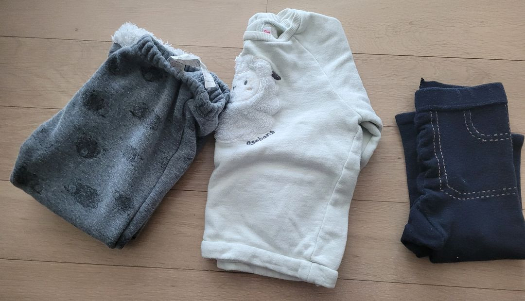 남아 유아 바지 레깅스 9벌 일괄 가격 100-110사이즈 골덴 면바지등 다양--2