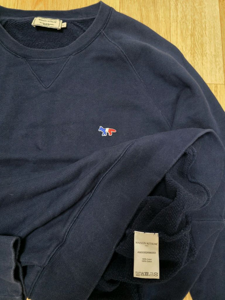 (택포)메종키츠네 트리컬러 폭스 맨투맨 남 100 이미지