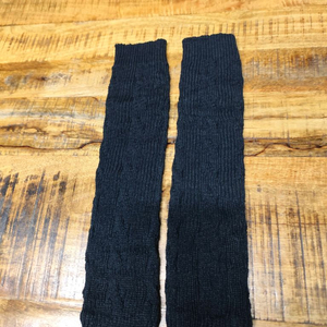 니트 블랙 레그워머