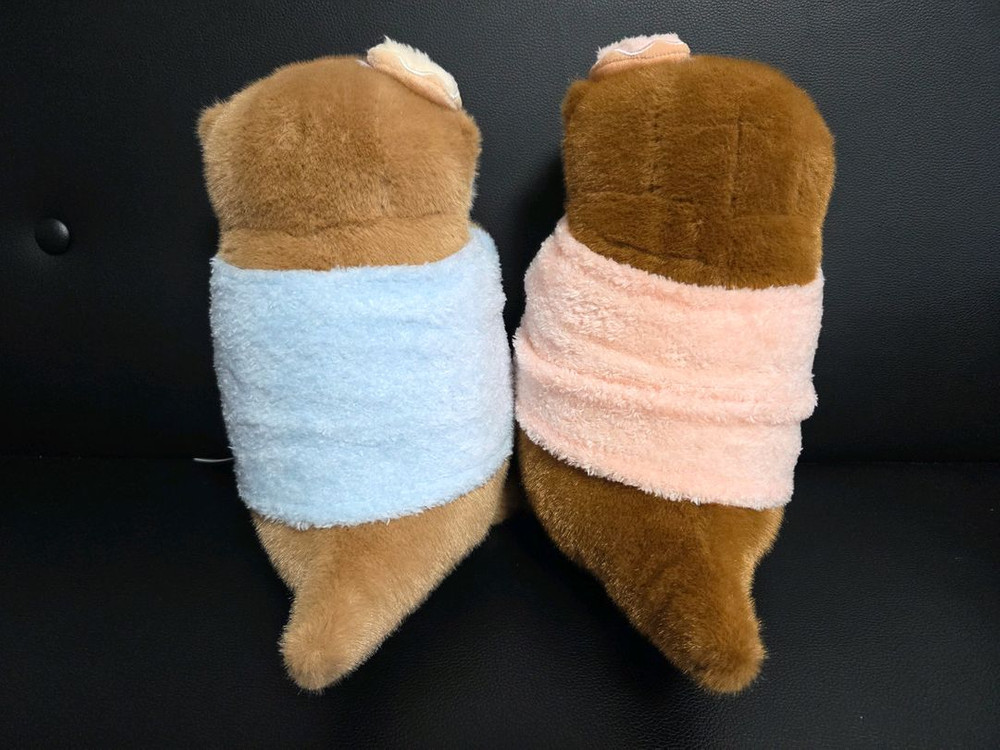 냠냠 도넛 우소우소짱 수달 중형 인형 27cm 2종 세트 일괄 (새상품 택) 이미지