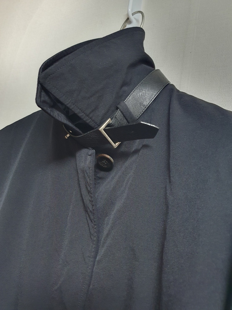 타임 TIME 블랙 맥코트 여성 90 레더스트랩 코트--2