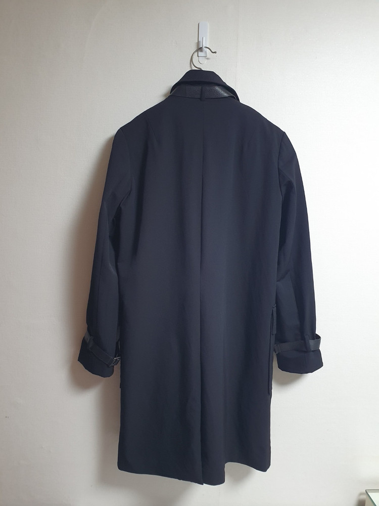 타임 TIME 블랙 맥코트 여성 90 레더스트랩 코트--6