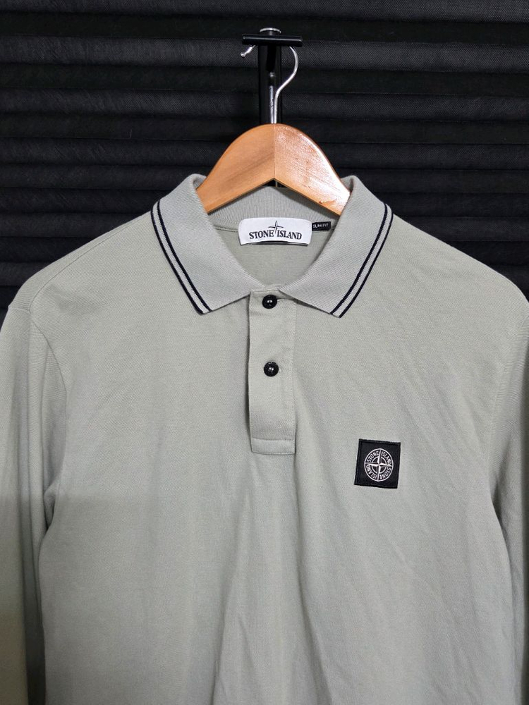 (정품) [스톤아일랜드] 컴퍼스 로고 패치 폴로 셔츠 | 00031--1