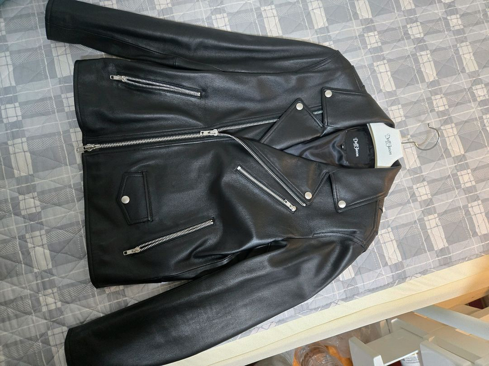 도프제이슨 램스킨 양가죽 라이더 자켓 M 이미지